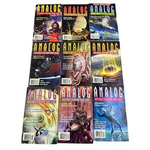 Sci Fi MAGAZINES Lot 9 Analog Science Fiction and Fact 2001 2004 Titles In Pics